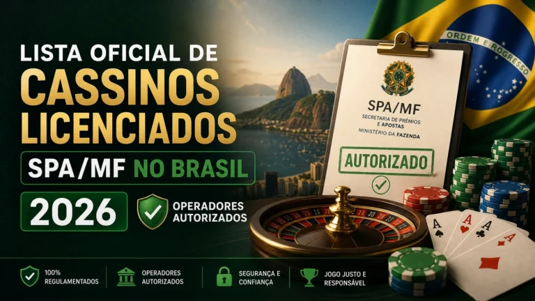Lista de cassinos licenciados SPA/MF Brasil 2026